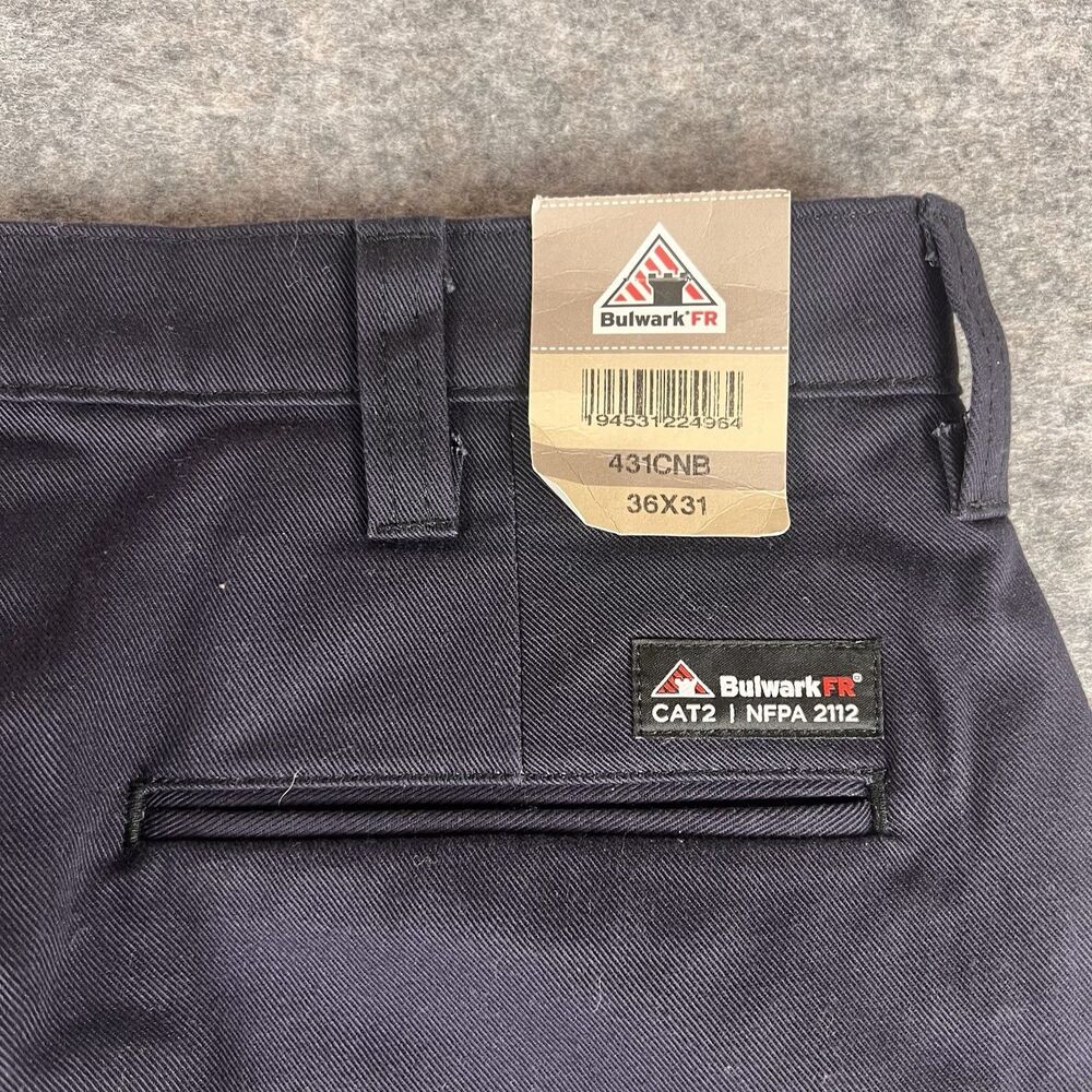 NWT Bulwark FR Cat 2 NFPA 2112 Blue Pants Size 36x31